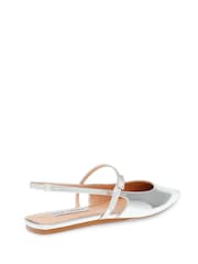 Steve Madden Silver Krysten Pointed Slingback Shoes - Image 3 of 7