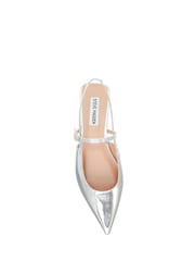 Steve Madden Silver Krysten Pointed Slingback Shoes - Image 6 of 7