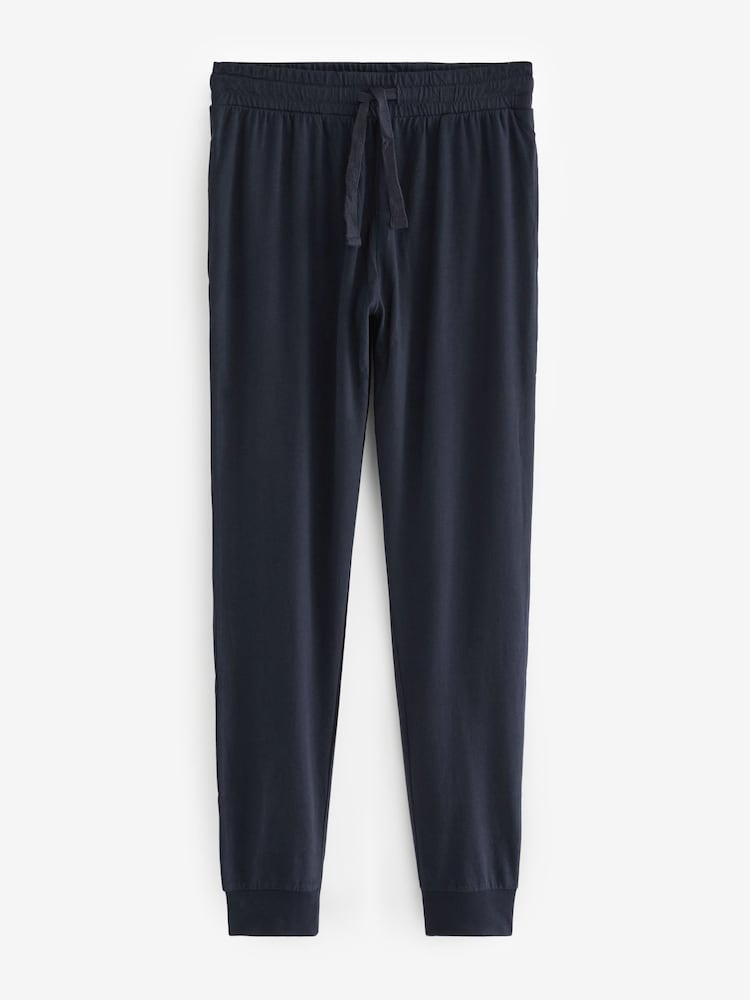 Bleu/Gris - Ourlets resserrés - Lot de 2 pyjamas à poignets - Image 4 of 6