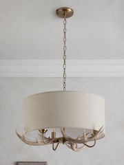 Natural Antler 3 Light Pendant Chandelier Light - Image 2 of 6