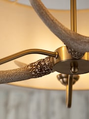 Natural Antler 3 Light Pendant Chandelier Light - Image 4 of 6