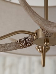 Natural Antler 3 Light Pendant Chandelier Light - Image 5 of 6