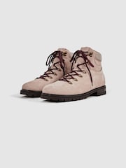 Reiss Stone Ashdown Leather Hiking Boots - Image 3 of 6