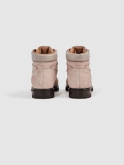 Reiss Stone Ashdown Leather Hiking Boots - Image 4 of 6