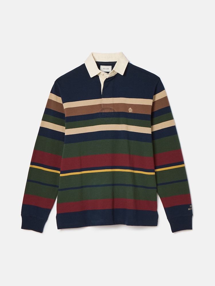 Joules Onside Multi Striped Rugby Shirt - Image 7 of 7