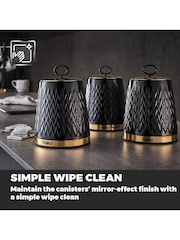 Tower Set of 3 Black Empire Storage Jars - Image 3 of 5