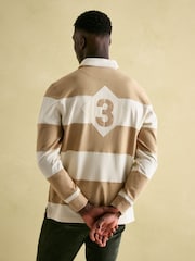 Joules Edgeford Cream Embellished Cut And Sew Rugby Shirt - Image 2 of 6