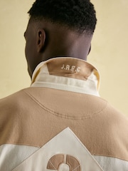 Joules Edgeford Cream Embellished Cut And Sew Rugby Shirt - Image 5 of 6