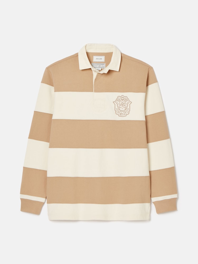 Joules Edgeford Cream Embellished Cut And Sew Rugby Shirt - Image 6 of 6 Joules Edgeford Cream Embellished Cut And Sew Rugby Shirt - Image 6 of 6