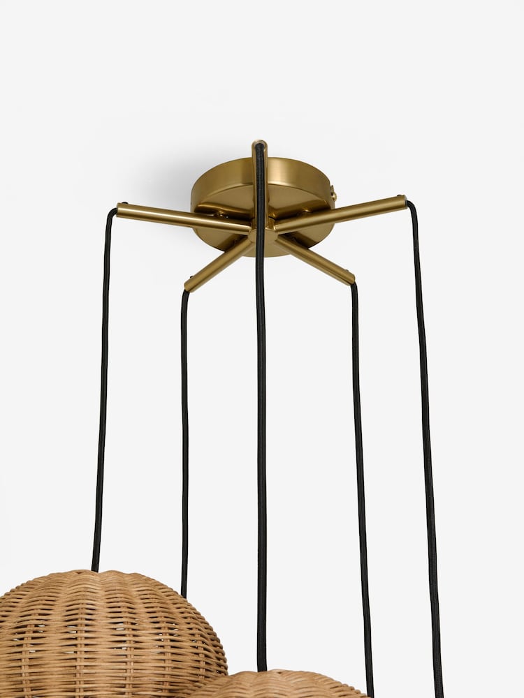 Clarke and Clarke Natural Arya Cluster Ceiling Light - Image 9 of 9 Clarke and Clarke Natural Arya Cluster Ceiling Light - Image 9 of 9