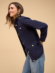 Navy Cotton Utility Jacket - Image 4 of 8