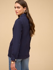 Navy Cotton Utility Jacket - Image 5 of 8