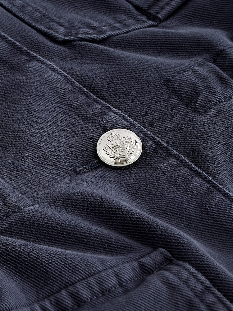 Navy Cotton Utility Jacket - Image 8 of 8