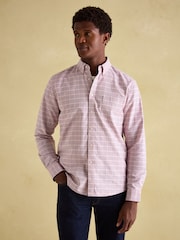 Joules Oxford Pink & Blue Long Sleeve Classic Fit Shirt - Image 2 of 10