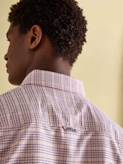 Joules Oxford Pink & Blue Long Sleeve Classic Fit Shirt - Image 6 of 10