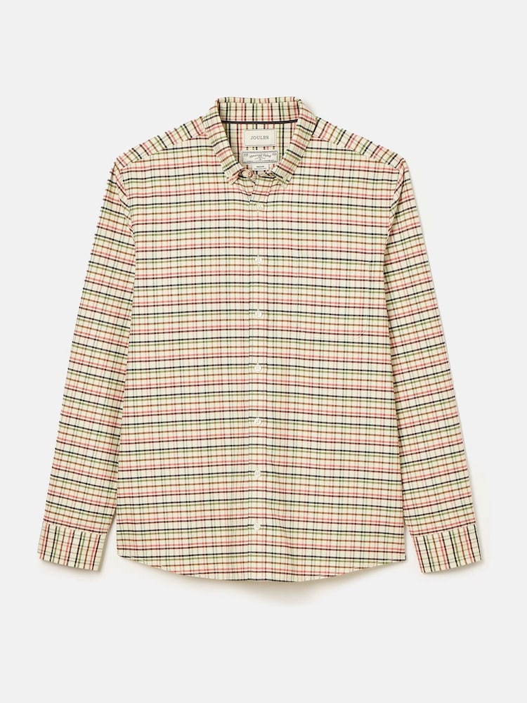 Joules Welford Cream Multi Cotton Check Shirt - Image 10 of 10