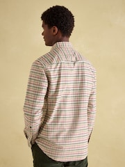 Joules Welford Cream Multi Cotton Check Shirt - Image 4 of 10