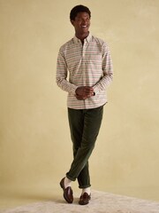 Joules Welford Cream Multi Cotton Check Shirt - Image 5 of 10