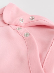 Pink/White 7 Pack Essential Vest Baby Bodysuits - Image 12 of 14