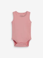 Pink/White 7 Pack Baby 100% Cotton Vest Bodysuits 5 Pack - Image 2 of 8