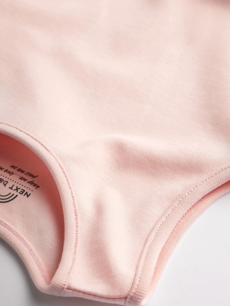 Pink/White 7 Pack Baby 100% Cotton Vest Bodysuits 5 Pack - Image 7 of 8