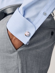 Light Blue/Light Pink Floral Regular Fit Occasion Shirt And Tie Pack - Image 6 of 7