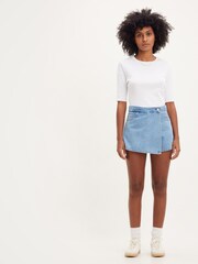 Levi's® Blue 100% Cotton Denim Skort - Image 4 of 14