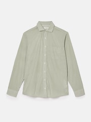 Joules Green Stripe Cotton Shirt - Image 7 of 9