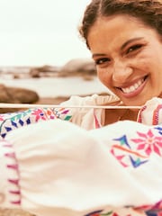 FatFace Natural Ida Embroidered Blouse - Image 3 of 9