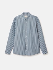 Joules Abbott Blue Striped Cotton Poplin Shirt - Image 8 of 8