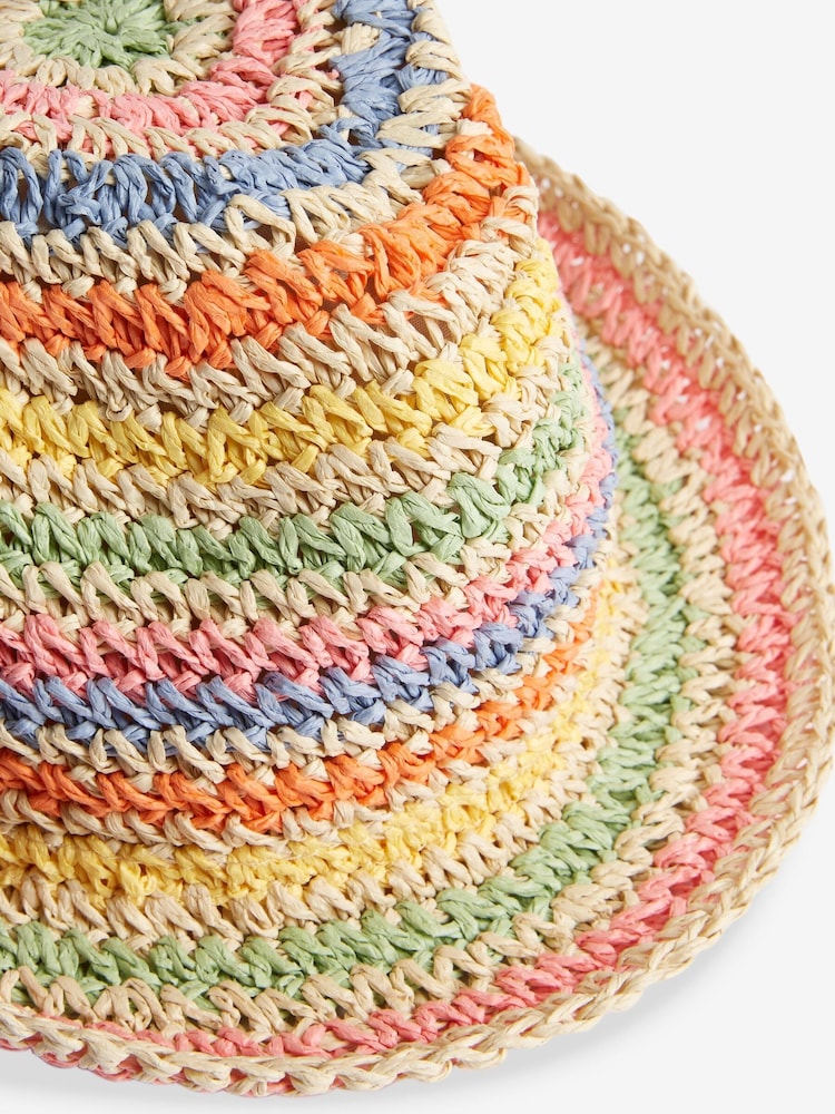 Multi Rainbow Straw Hat (3mths-6yrs) - Image 2 of 2