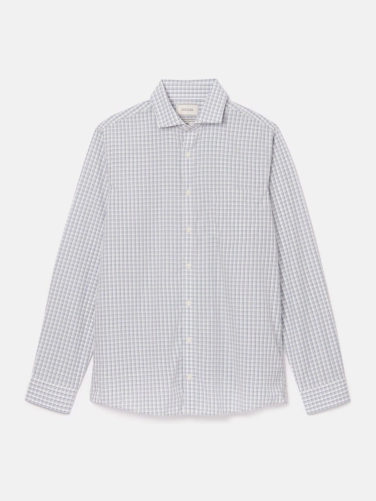 Joules Blue Check Cotton Shirt - Image 8 of 8