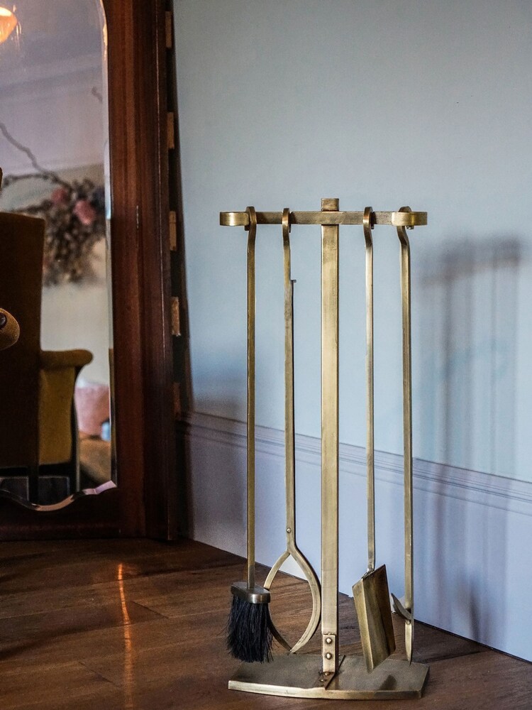 Ivyline Brass Antique Gold Companion Fireside Set - Image 1 of 5