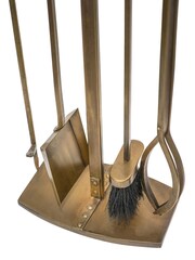 Ivyline Brass Antique Gold Companion Fireside Set - Image 4 of 5