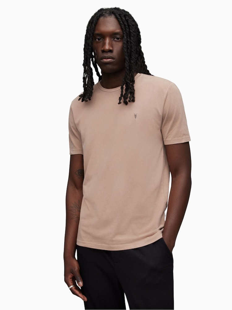 AllSaints Pink Ossage Crew T-Shirt - Image 1 of 1