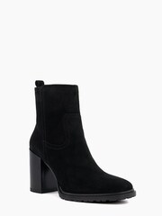 Dune London Black Peng Squared Toe Ankle Boots - Image 2 of 5