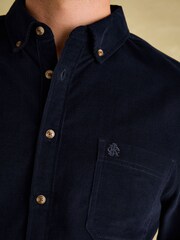 Joules Miller Navy Blue Corduroy Shirt - Image 3 of 9