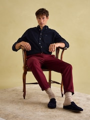 Joules Miller Navy Blue Corduroy Shirt - Image 6 of 9