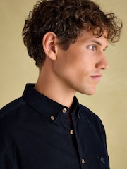 Joules Miller Navy Blue Corduroy Shirt - Image 7 of 9