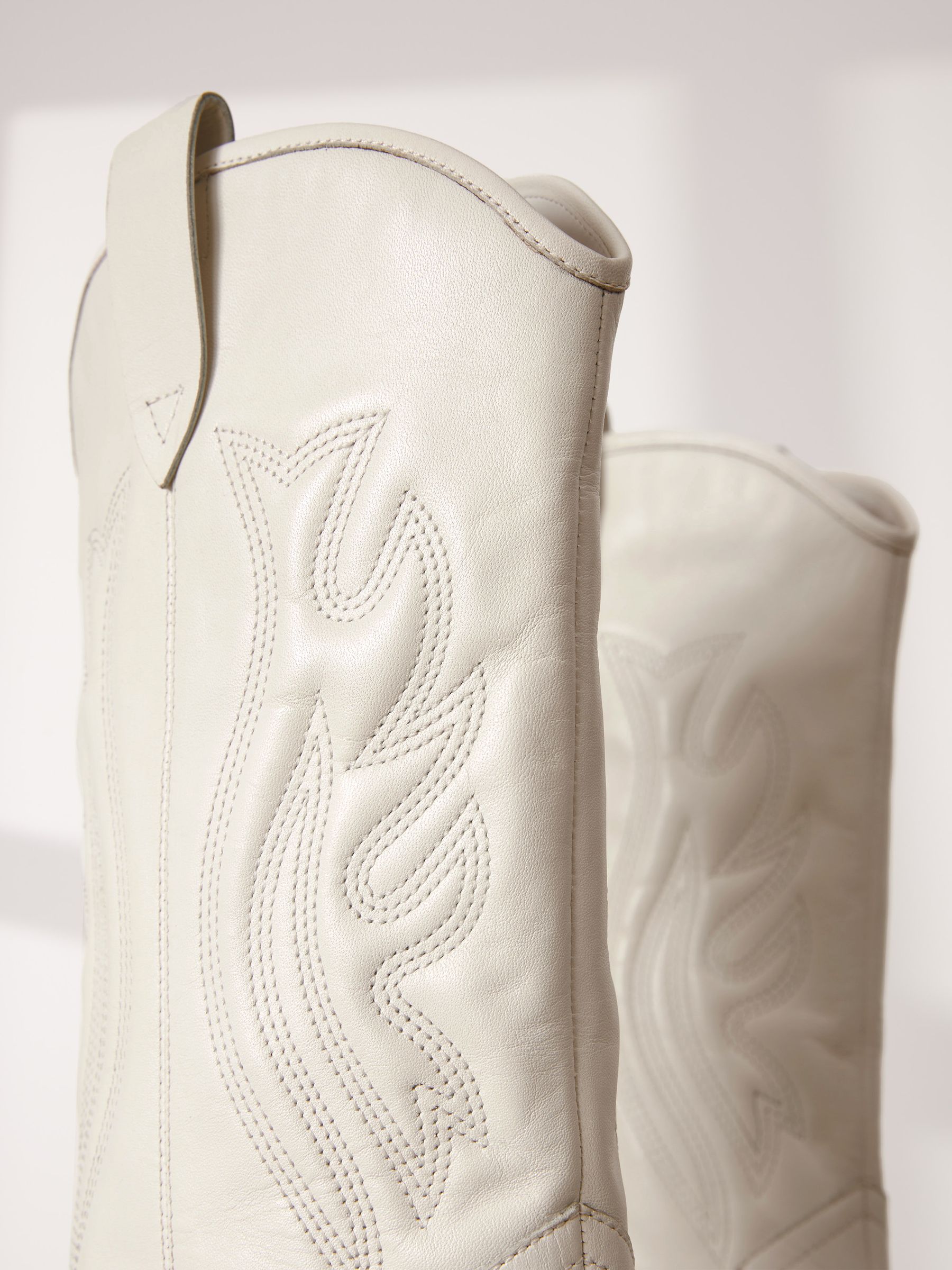 White cowboy boots short cheap