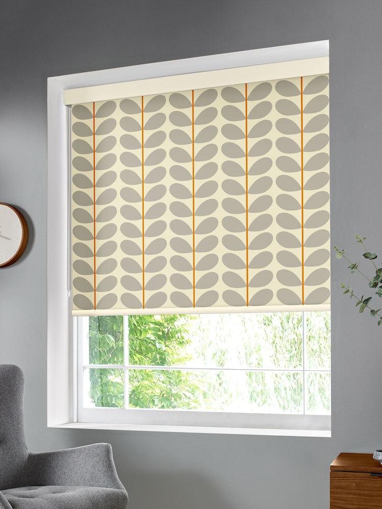 Orla Kiely Grey Two Colour Stem Made To Measure Roller Blind - Image 2 of 3