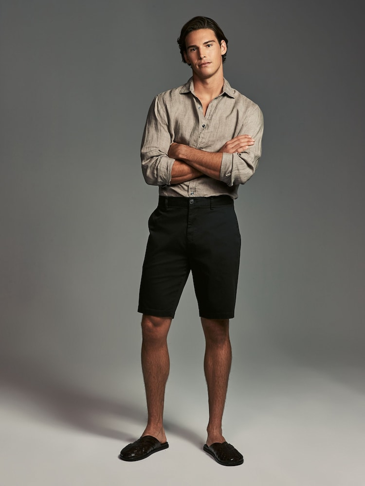 Black/Tan Stretch Chinos Shorts 2 Pack - Image 2 of 14