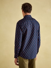 Joules Invitation Navy Ditsy Cotton Shirt - Image 4 of 8
