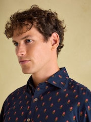 Joules Invitation Navy Ditsy Cotton Shirt - Image 6 of 8