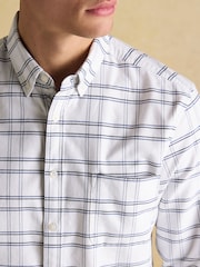 Joules Oxford White Check Long Sleeve Classic Fit Shirt - Image 7 of 11
