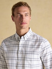 Joules Oxford White Check Long Sleeve Classic Fit Shirt - Image 8 of 11