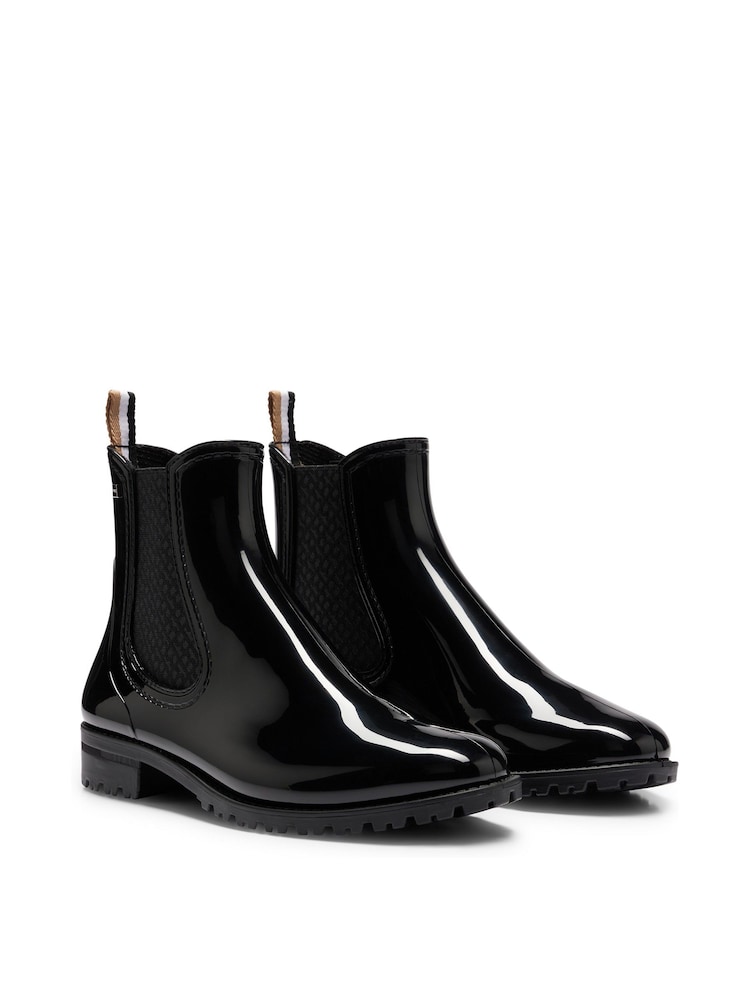 BOSS Black Chelsea Short Wellington Boots - Image 2 of 4