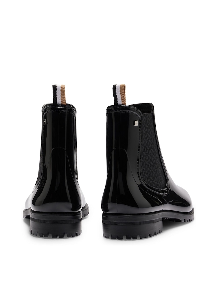 BOSS Black Chelsea Short Wellington Boots - Image 3 of 4