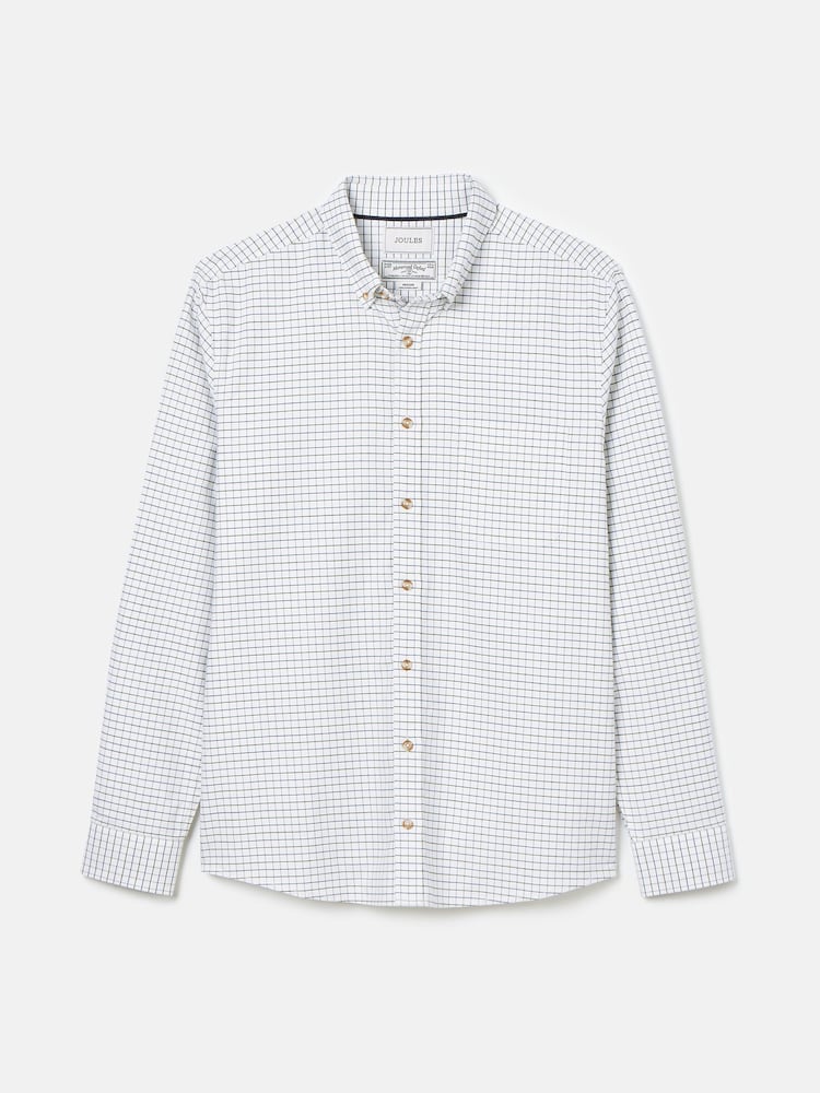 Joules Oxford Green Check Long Sleeve Classic Fit Shirt - Image 11 of 11