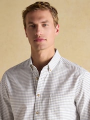 Joules Oxford Green Check Long Sleeve Classic Fit Shirt - Image 6 of 11